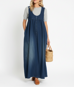 Iva - Vestido Maxi de Denim Vintage