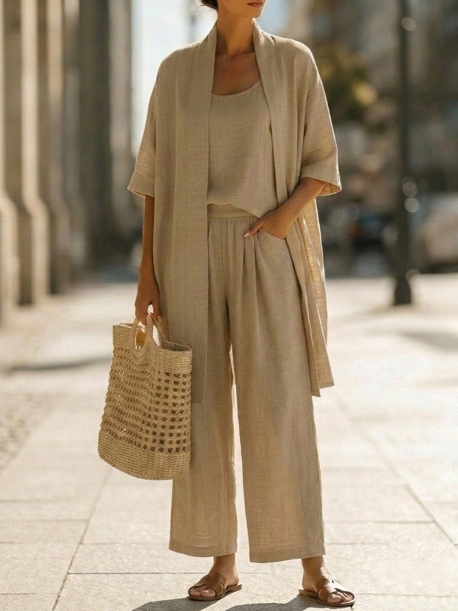 Linnea™ | Conjunto de Linho Leve