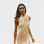 Gala - Vestido Halter Satinado