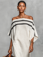 Vestido Maxi Minimalista em Linho