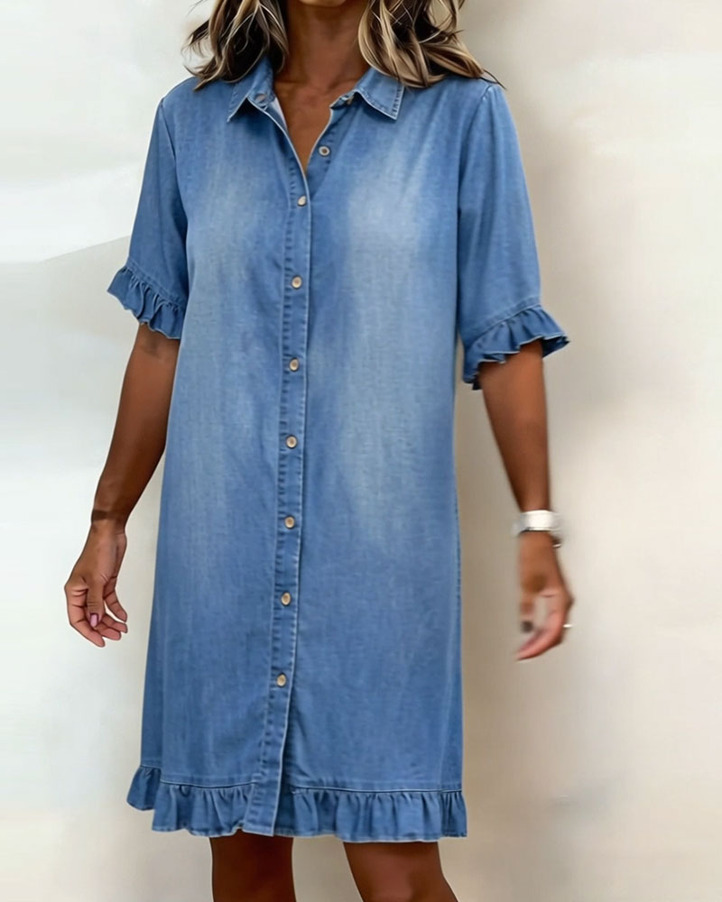 Mariana- Vestido de ganga confortável
