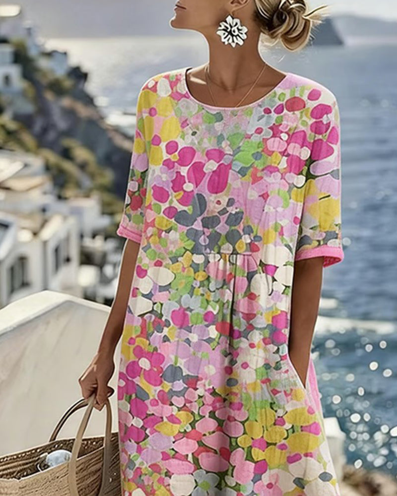 Fatima- Vestido Midi Estampado