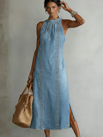 Júlia - Vestido de Denin com Renda Retro