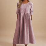 Minea - Vestido Em Algodão Arejado