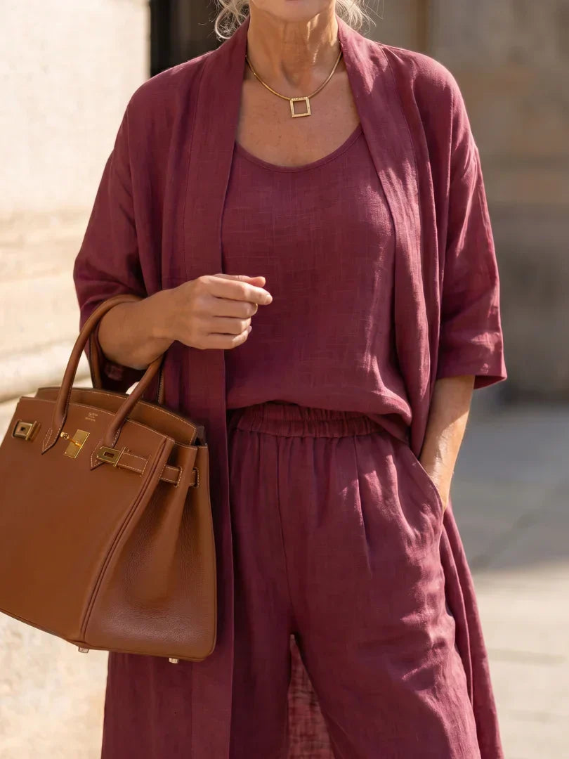 Linnea™ | Conjunto de Linho Leve