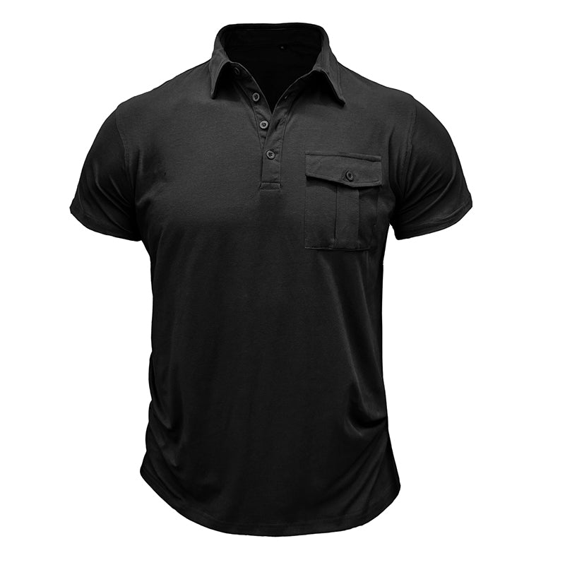 Camisa de algodão com bolsos
