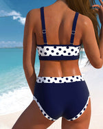 Liesbeth - Bikini de cintura alta com design em patchwork
