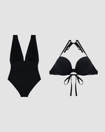 Fato de Banho Luxe Shaping com Decote V Profundo