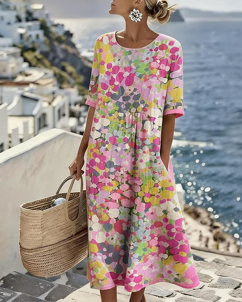 Fatima- Vestido Midi Estampado