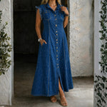 Leonor - Vestido de Jeans Tamanho Grande