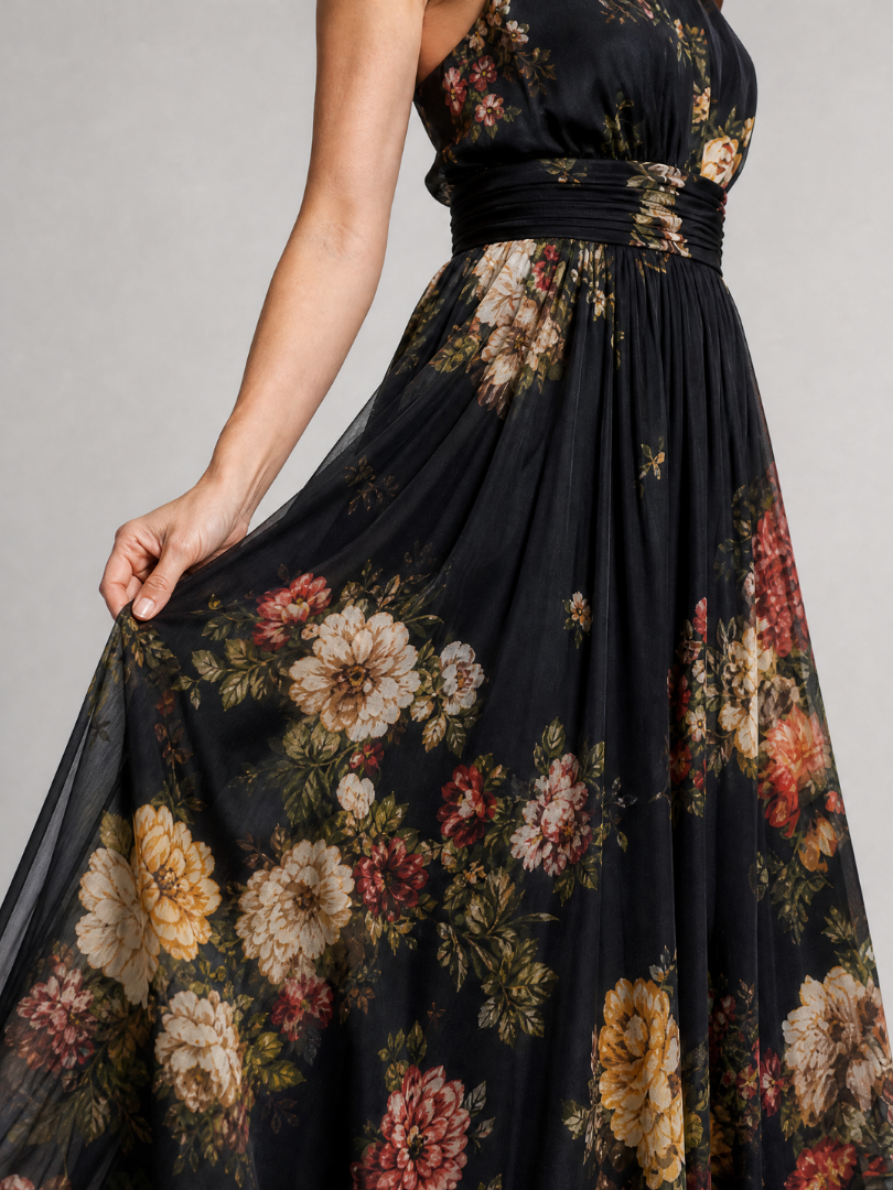 Sior | Vestido Midi de Alças Florais