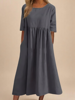 Minea - Vestido Em Algodão Arejado