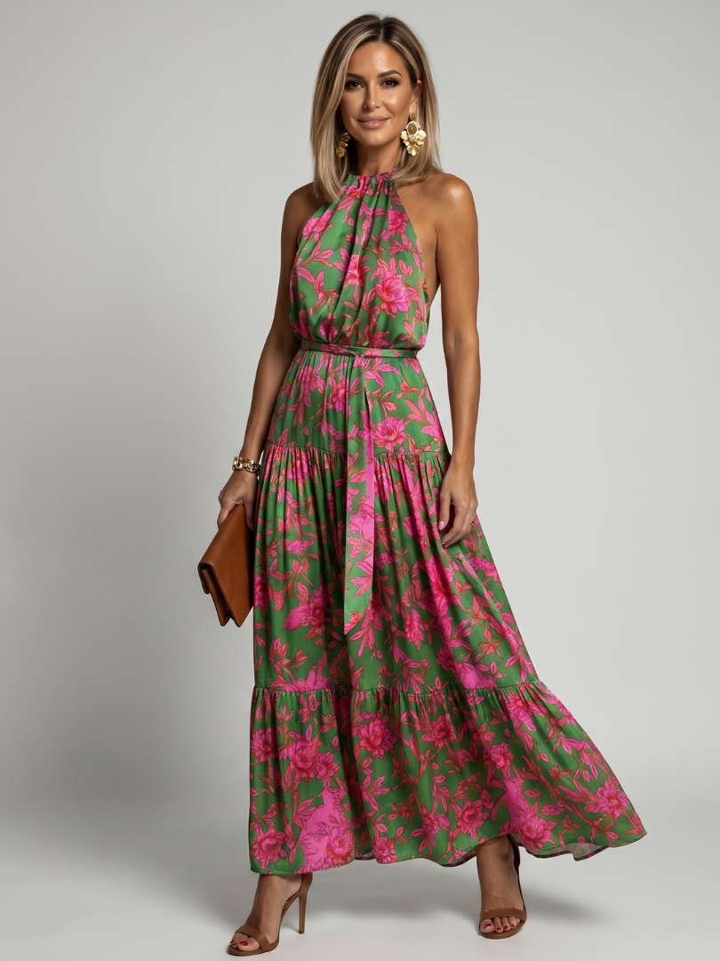 Rowen | Vestido Midi com Alças Drapadas