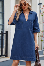 Jéssica - Vestido de Denim Casual