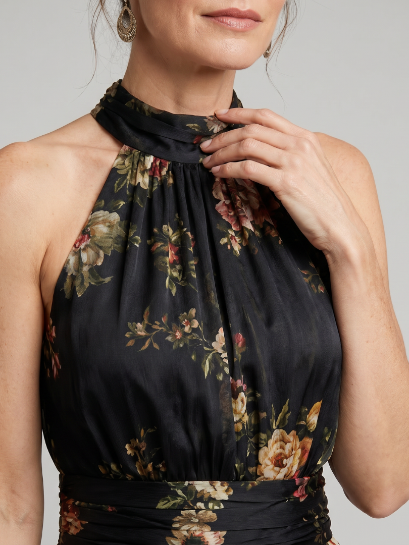 Sior | Vestido Midi de Alças Florais