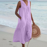 Celeste - Vestido com Decote em V