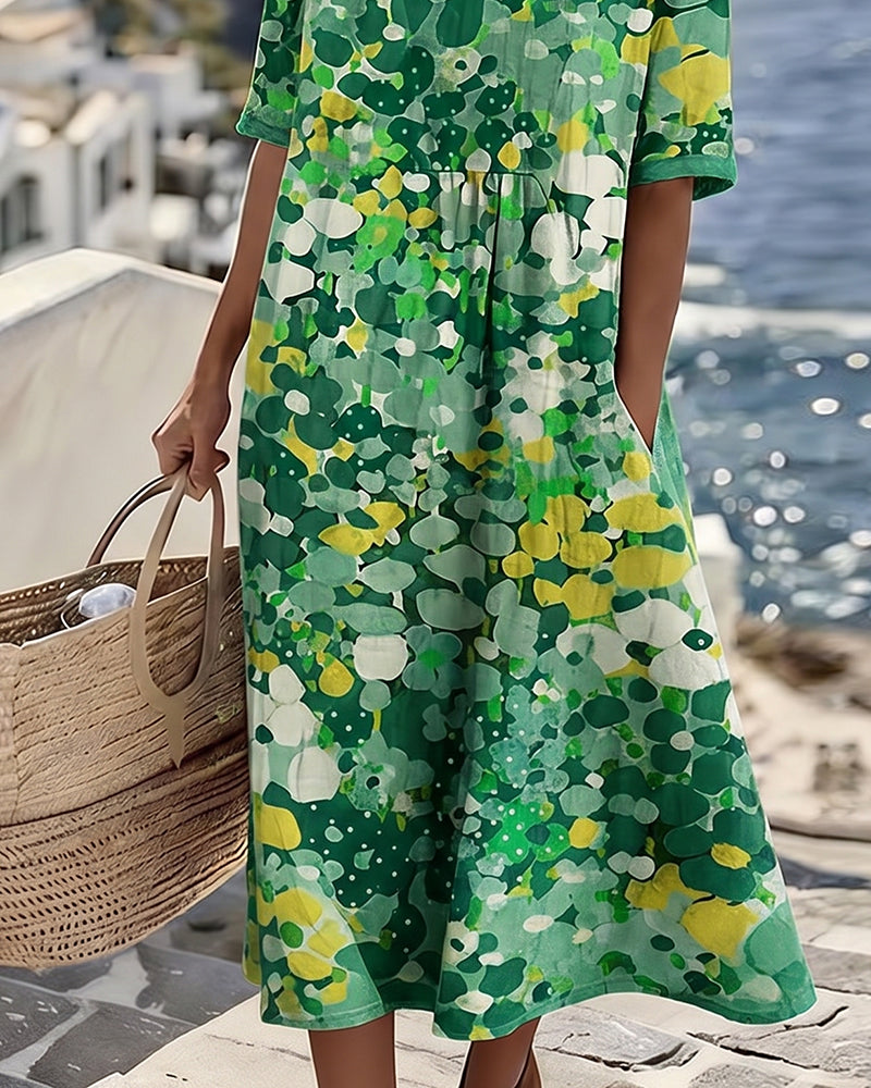 Fatima- Vestido Midi Estampado