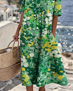 Fatima- Vestido Midi Estampado