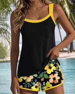 Laluna® | Conjunto de Tankini Elegante em Dois Peças