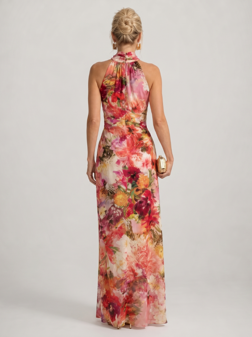 Elisabetta | Vestido Maxi de Impressão Floral com Alças
