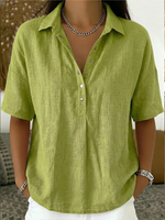 Andreia | Blusa com gola e botões