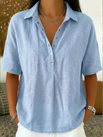 Andreia | Blusa com gola e botões