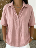 Andreia | Blusa com gola e botões