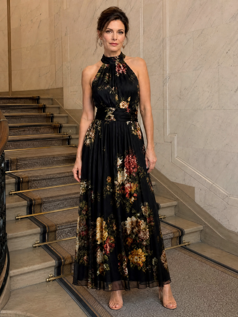 Sior | Vestido Midi de Alças Florais