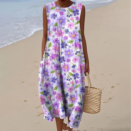 Lavanda - Vestido Floral de Verão