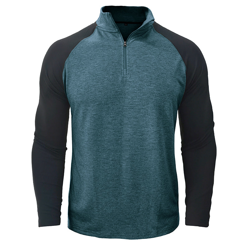 Camisa de algodão com gola subida