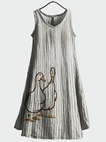 Vestido com casal de patinhos