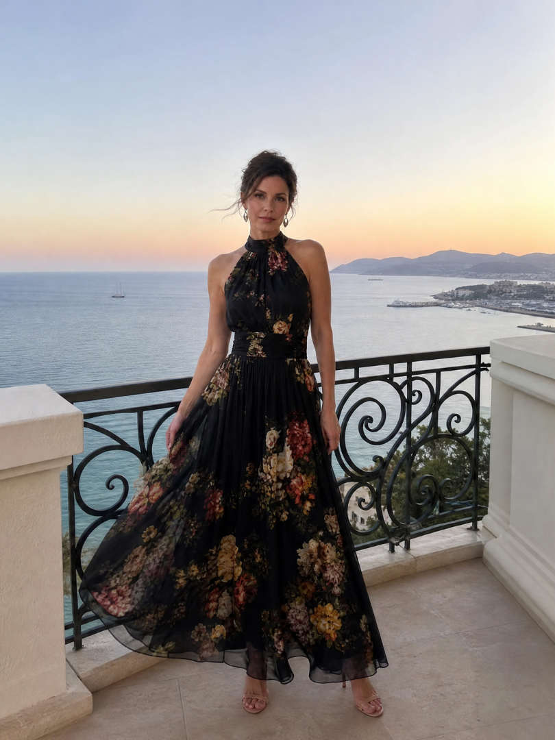 Sior | Vestido Midi de Alças Florais