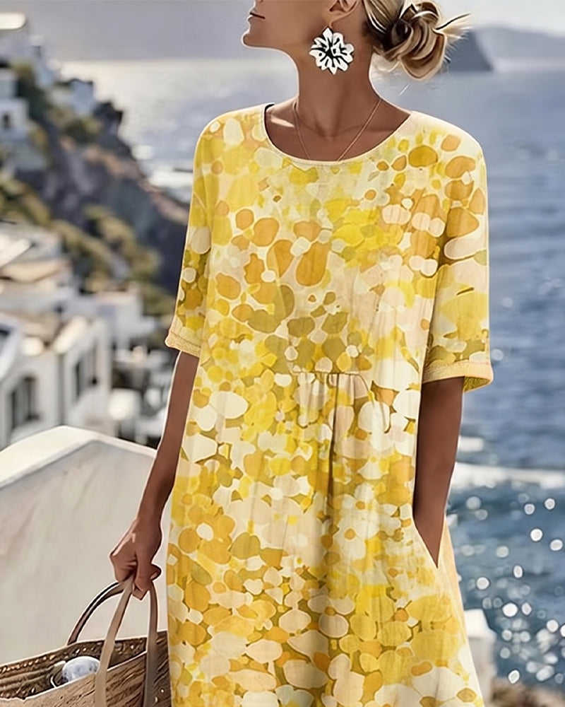 Fatima- Vestido Midi Estampado