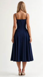 Odete - Vestido midi corpete estruturado