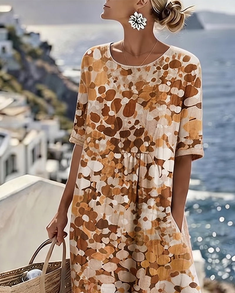 Fatima- Vestido Midi Estampado
