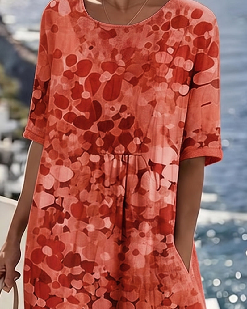 Fatima- Vestido Midi Estampado