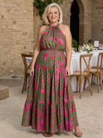 Rowen | Vestido Midi com Alças Drapadas