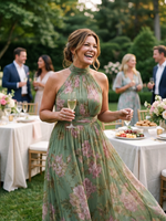 Mirelle | Vestido Midi com Alças e Pregas