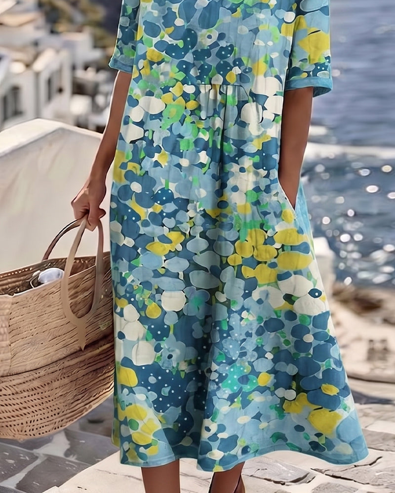 Fatima- Vestido Midi Estampado