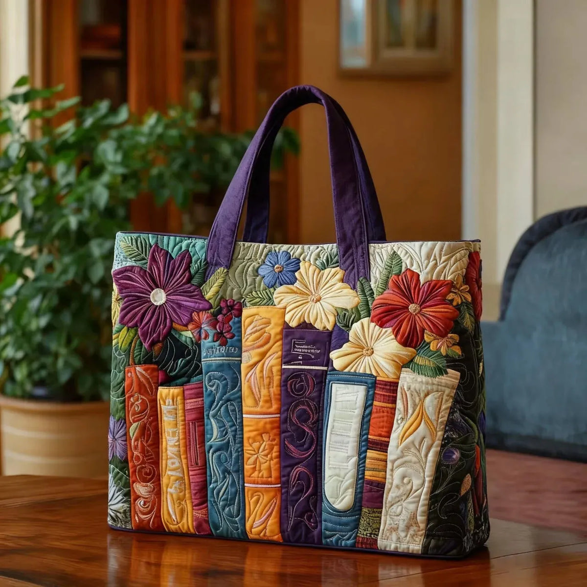 Saco Tote Forrado para Amantes de Livros