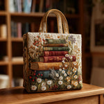 Saco Tote com Motivo Floral