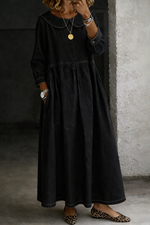 Leonor - Vestido de Denim com Gola Peter Pan