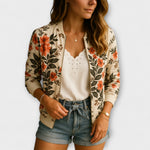 Andreia - Casaco bomber elegante floral