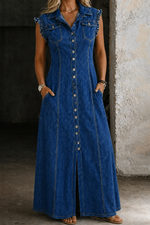 Leonor - Vestido de Jeans Tamanho Grande