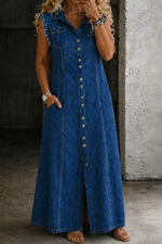 Leonor - Vestido de Jeans Tamanho Grande