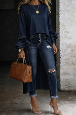 Vânia - Blusa Casual Denim