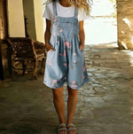 Joana - Macacão Floral em Denim