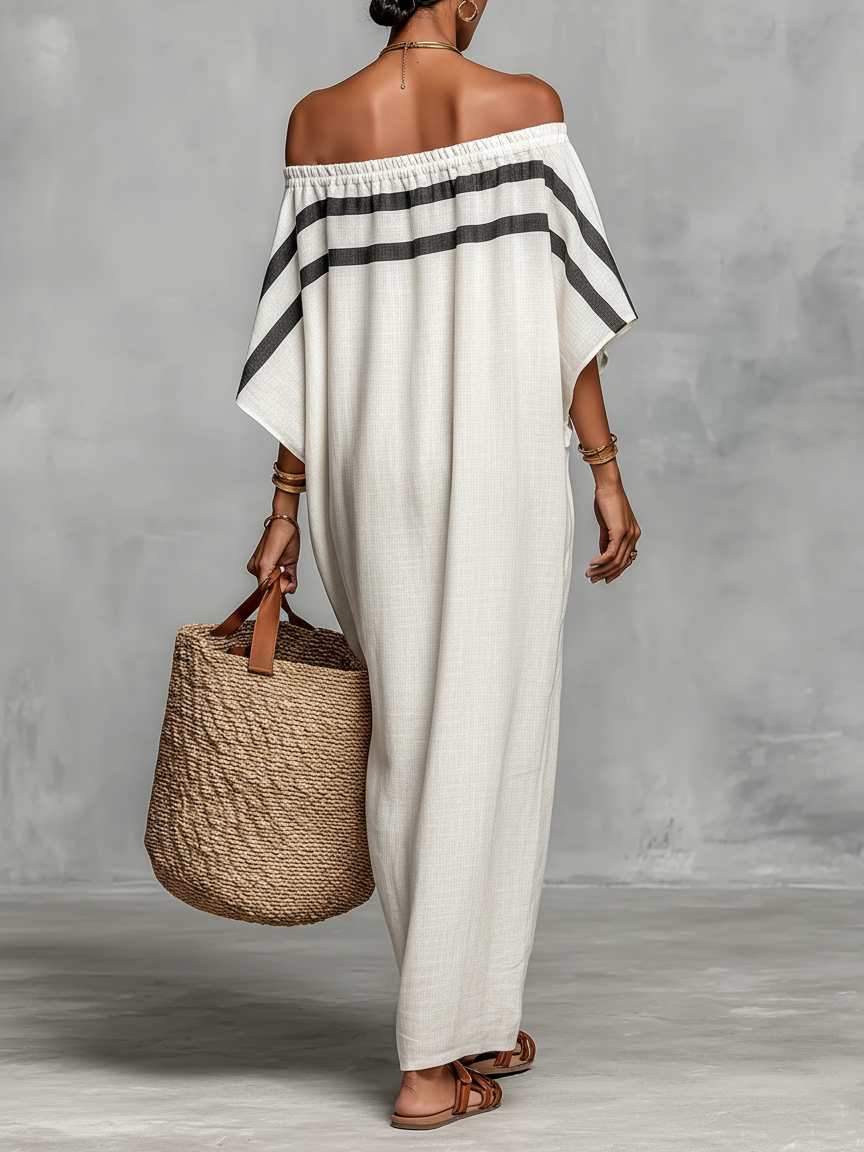 Vestido Maxi Minimalista em Linho