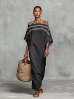 Vestido Maxi Minimalista em Linho