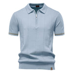 Polo de Meio Zíper - Textura Vertical